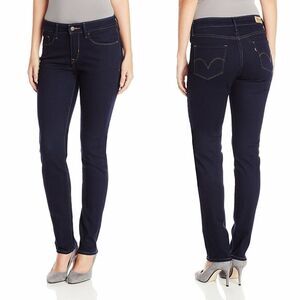 New! LEVI'S Women's Stretchy Dark Blue Skinny Jeans Denim Mid-Rise Size 8/29